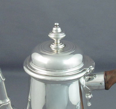 George II Silver Coffee Pot - JH Tee Antiques