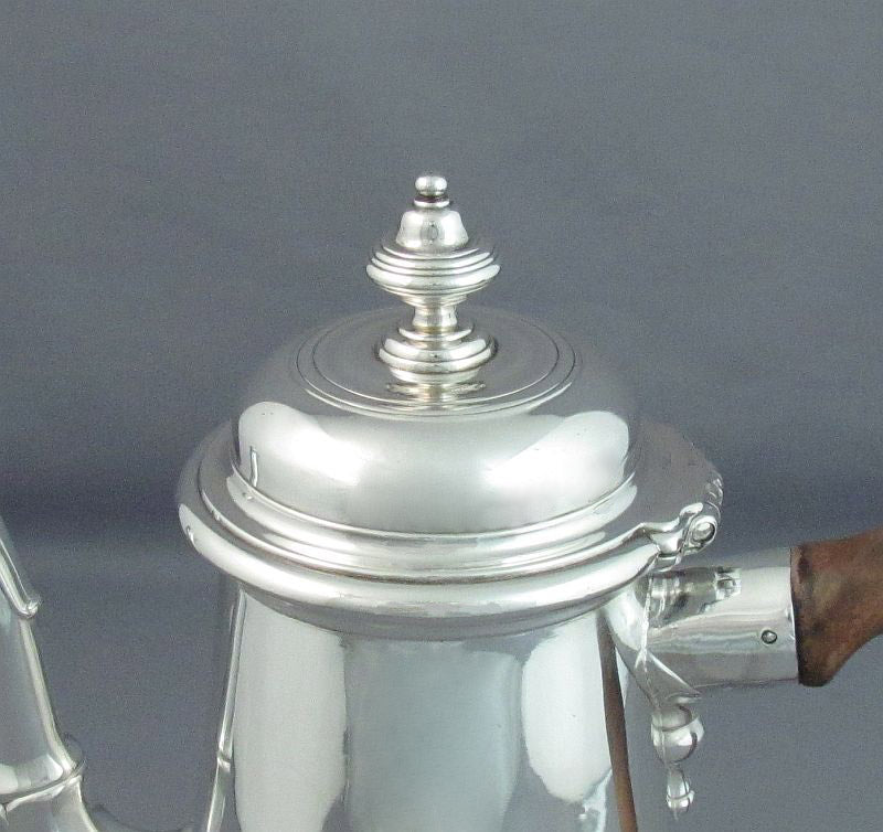 George II Silver Coffee Pot - JH Tee Antiques