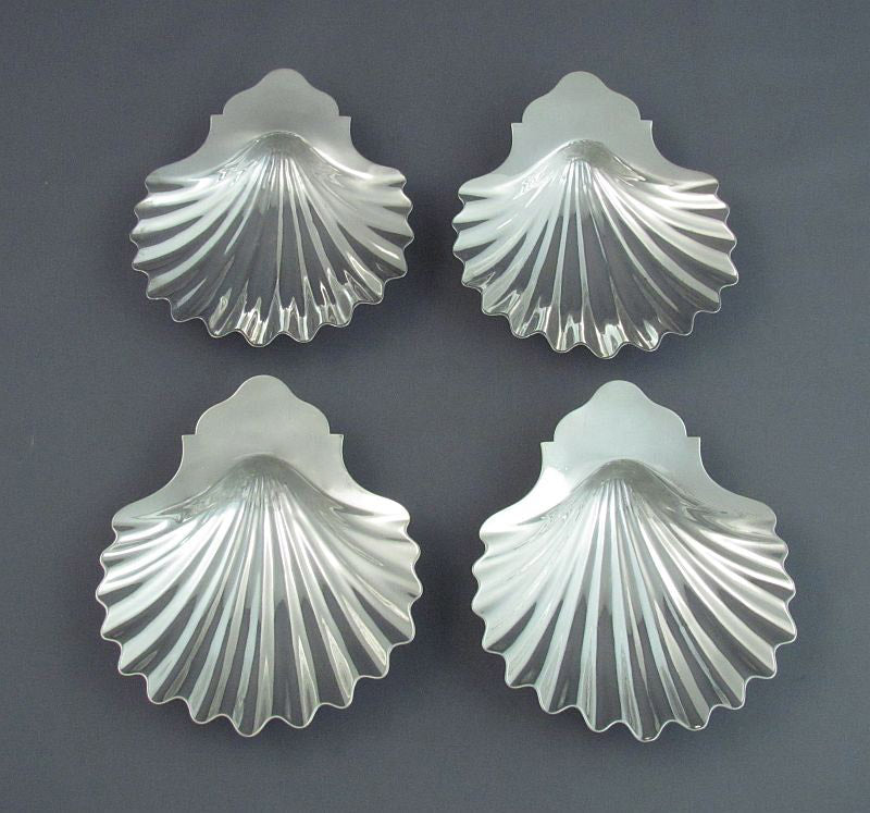 Set of Four George III Silver Butter Shells - JH Tee Antiques