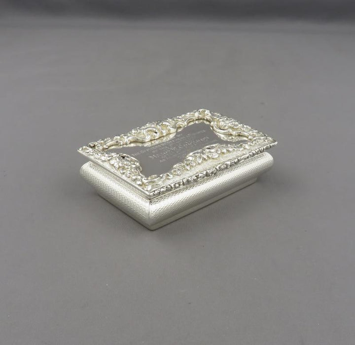 Victorian Sterling Silver Table Snuff Box - JH Tee Antiques