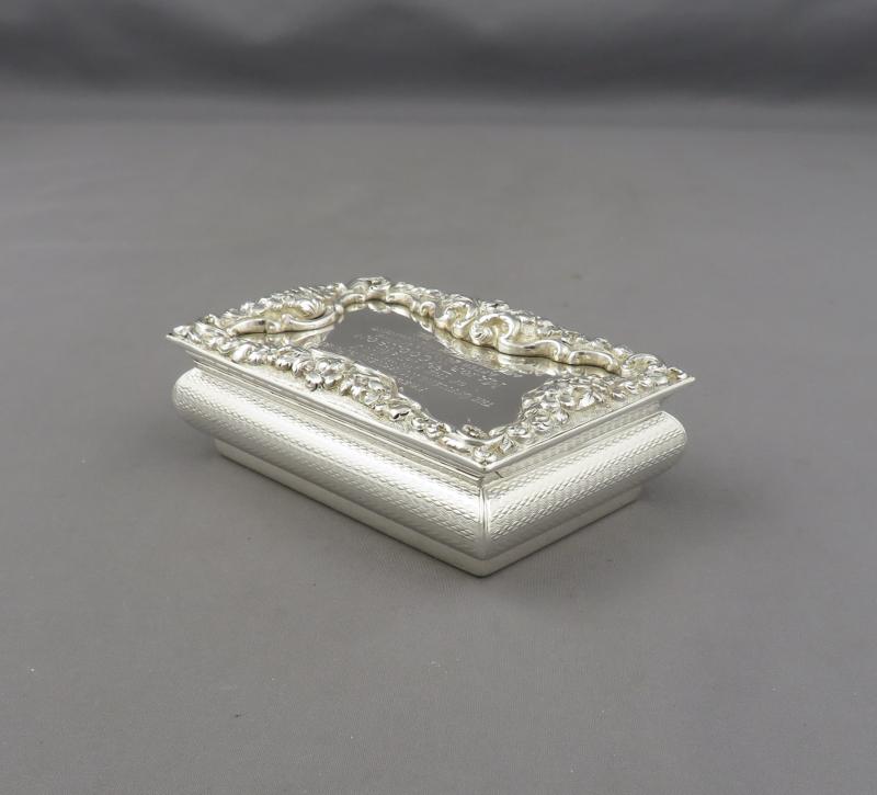 Victorian Sterling Silver Table Snuff Box - JH Tee Antiques