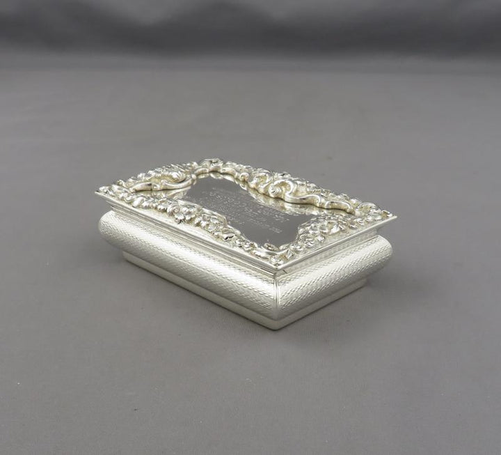 Victorian Sterling Silver Table Snuff Box - JH Tee Antiques