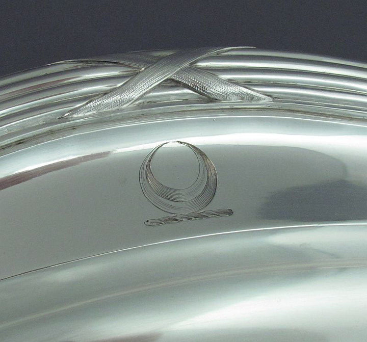 Mortimer and Hunt Sterling Silver Meat Platter - JH Tee Antiques