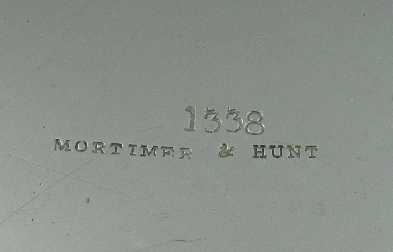 Mortimer and Hunt Sterling Silver Meat Platter - JH Tee Antiques
