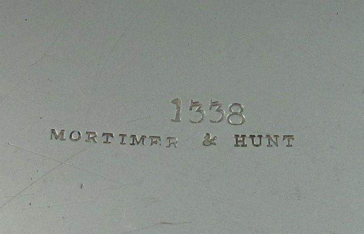 Mortimer and Hunt Sterling Silver Meat Platter - JH Tee Antiques