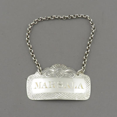 George III Silver Marsala Label - JH Tee Antiques