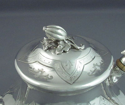 Victorian Silver Teapot - JH Tee Antiques