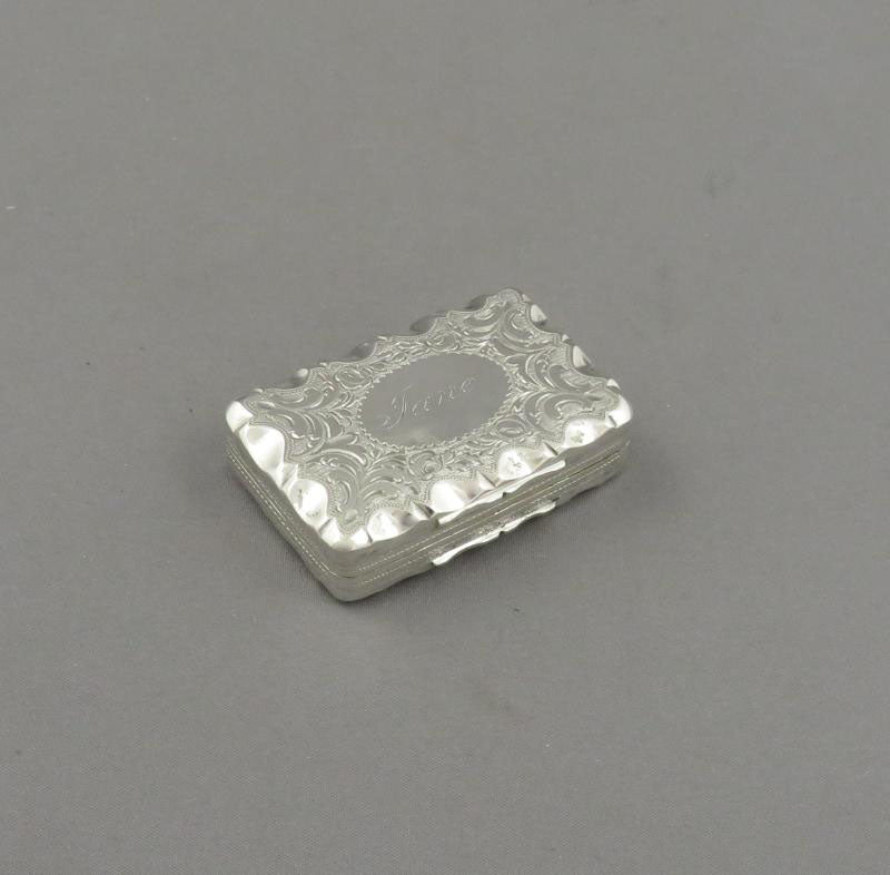George III Sterling Silver Vinaigrette - JH Tee Antiques