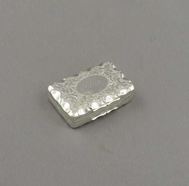 George III Sterling Silver Vinaigrette - JH Tee Antiques