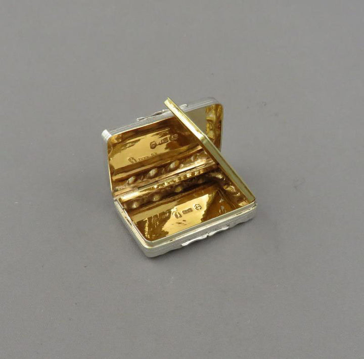 George III Sterling Silver Vinaigrette - JH Tee Antiques