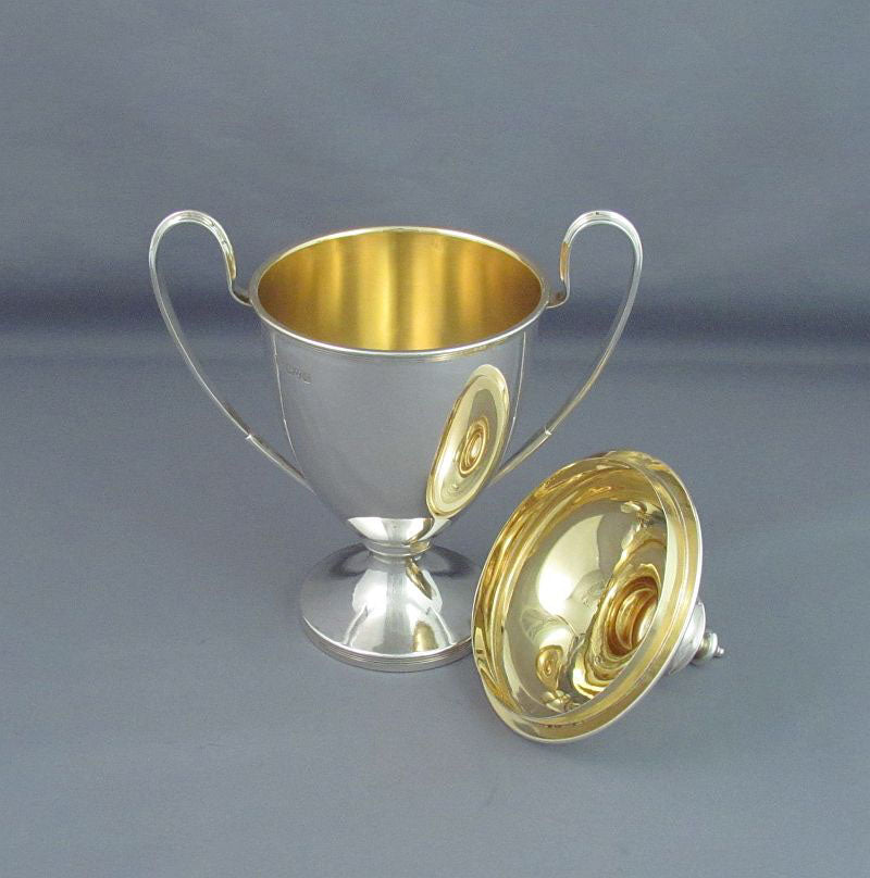 Edwardian Sterling Silver Cup and Cover - JH Tee Antiques