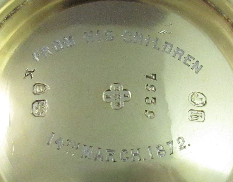 Victorian Sterling Silver Gilt Mug - JH Tee Antiques