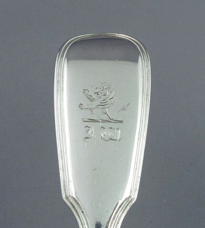 Fiddle Thread Pattern Silver Gravy Ladles - JH Tee Antiques