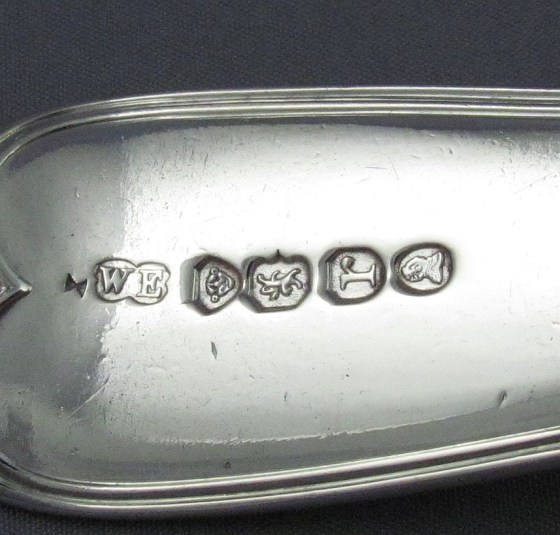 Fiddle Thread Pattern Silver Gravy Ladles - JH Tee Antiques