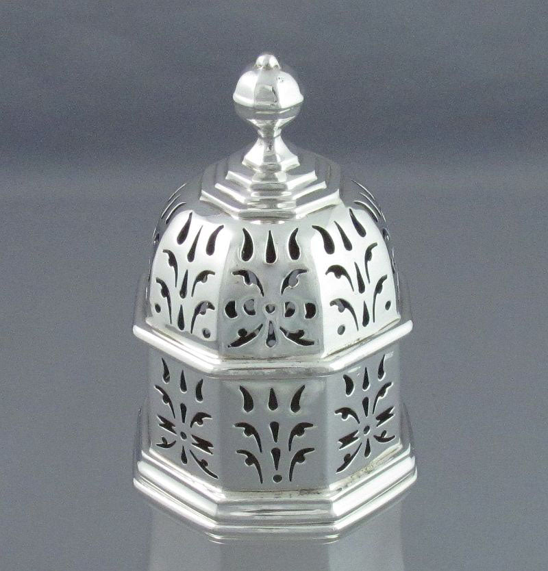 Massive English Sterling Silver Sugar Caster - JH Tee Antiques