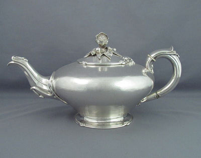 Massive French Sterling Silver Tea Service - JH Tee Antiques