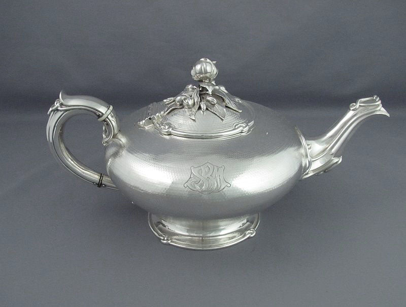 Massive French Sterling Silver Tea Service - JH Tee Antiques