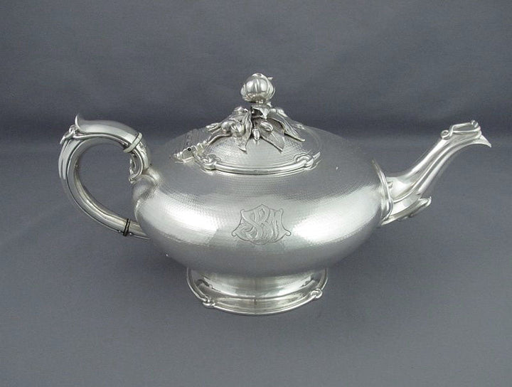 Massive French Sterling Silver Tea Service - JH Tee Antiques