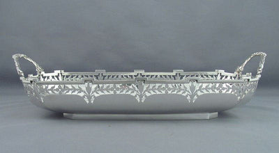 English Sterling Silver Bread Dish - JH Tee Antiques