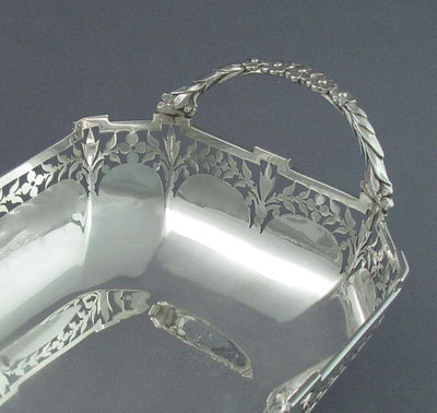 English Sterling Silver Bread Dish - JH Tee Antiques