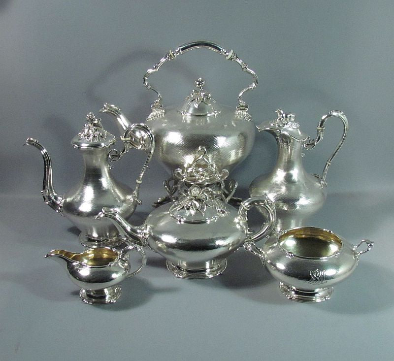 Massive French Sterling Silver Tea Service - JH Tee Antiques