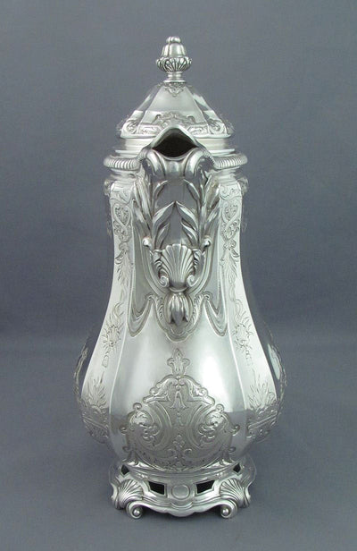 French 950 Silver Coffee Pot - JH Tee Antiques