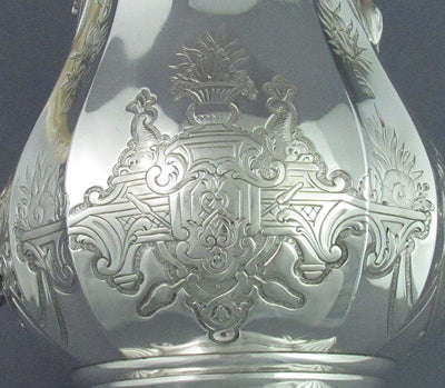 French 950 Silver Coffee Pot - JH Tee Antiques