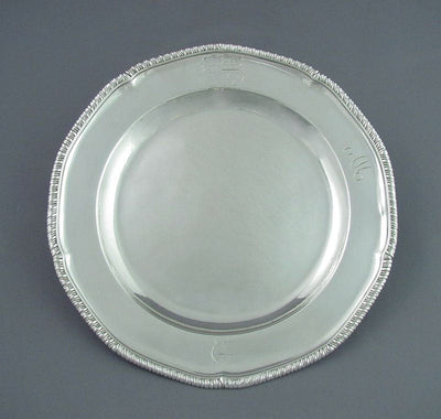 George III Silver Dinner Plate - JH Tee Antiques