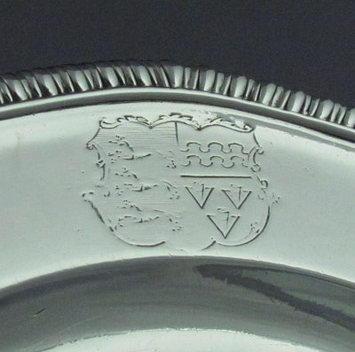 George III Silver Dinner Plate - JH Tee Antiques