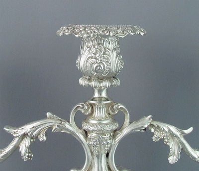 Pair of German Figural Silver Candelabra - JH Tee Antiques