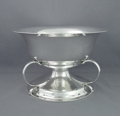 Edwardian Arts and Crafts Silver Bowl - JH Tee Antiques