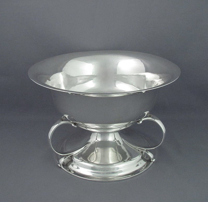 Edwardian Arts and Crafts Silver Bowl - JH Tee Antiques