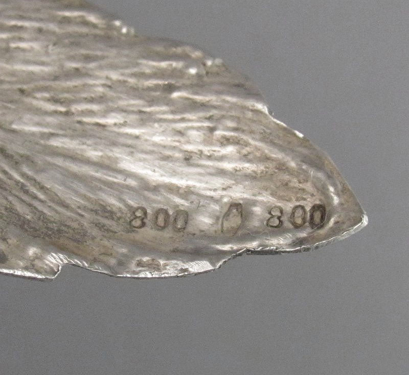 Pair of Silver Fighting Cocks - JH Tee Antiques