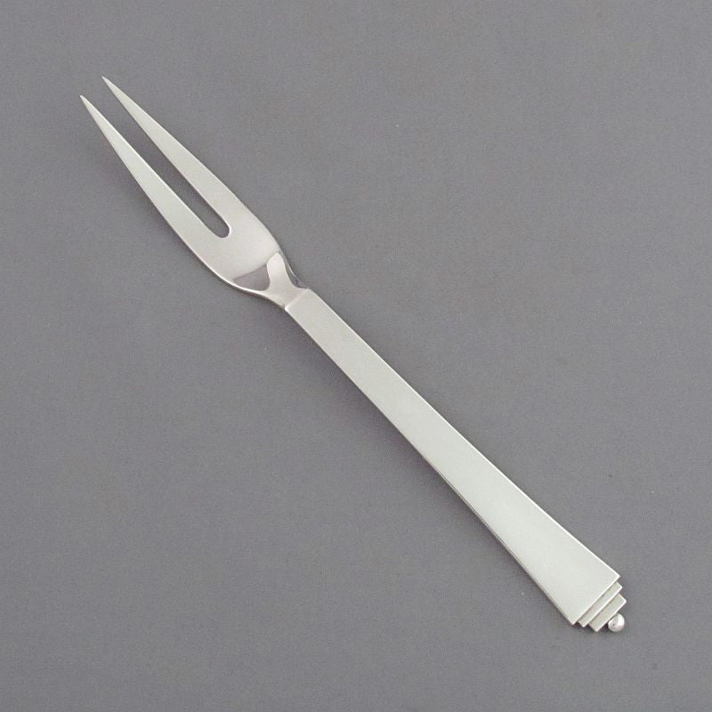 Georg Jensen Pyramid Pattern Meat Fork - JH Tee Antiques