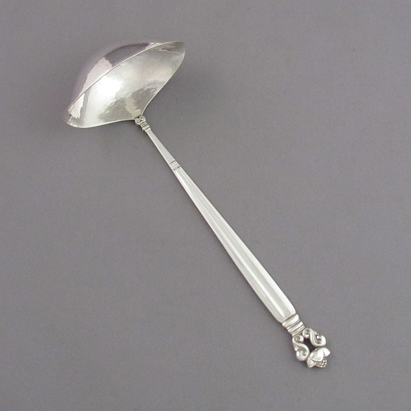Georg Jensen Acorn Pattern Silver Gravy Ladle - JH Tee Antiques