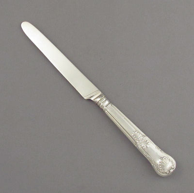 12 George III Silver Dessert Knives Kings Pattern - JH Tee Antiques