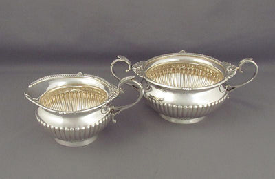 English Sterling Silver Tea Service and Tray - JH Tee Antiques