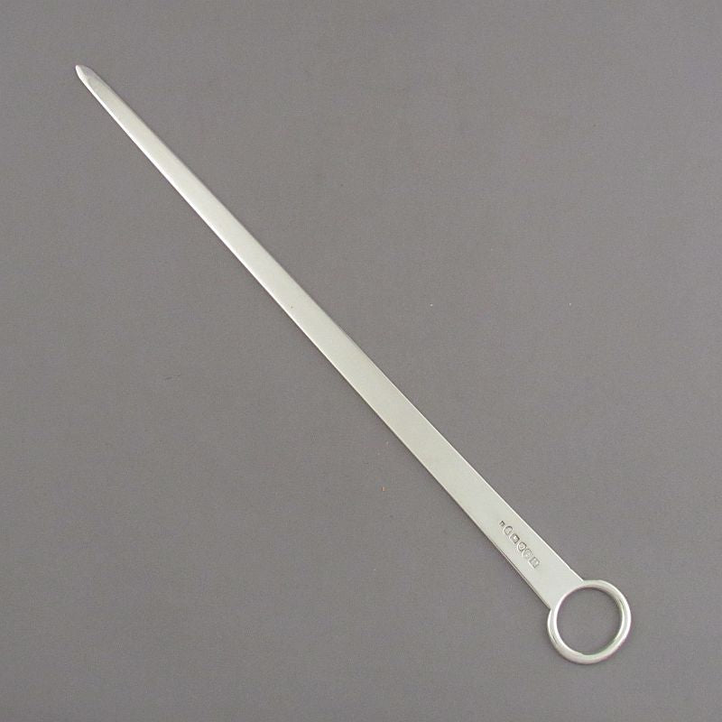 Rare English Provincial Silver Meat Skewer - JH Tee Antiques