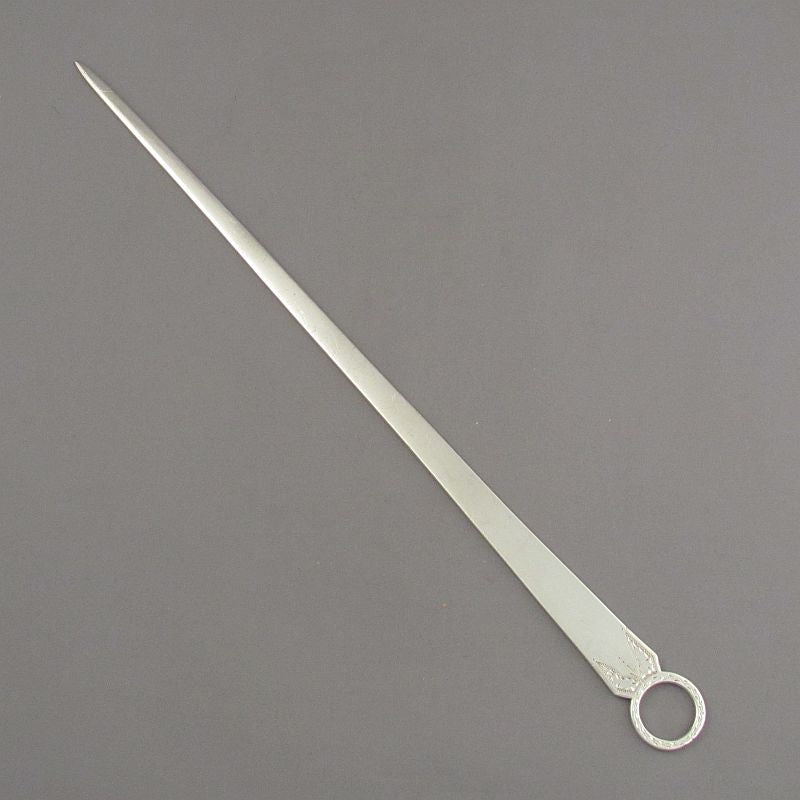 English Provincial Silver Meat Skewer - JH Tee Antiques