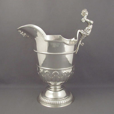 Queen Anne Style Sterling Silver Ewer - JH Tee Antiques
