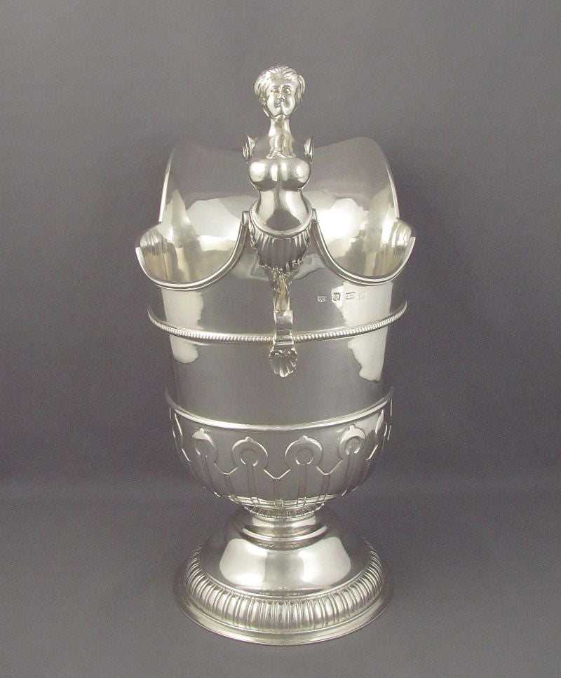 Queen Anne Style Sterling Silver Ewer - JH Tee Antiques