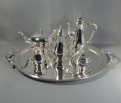 Birks Sterling Silver Tea Service and Tray - JH Tee Antiques