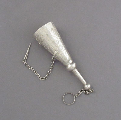 Victorian Silver Posy Holder - JH Tee Antiques