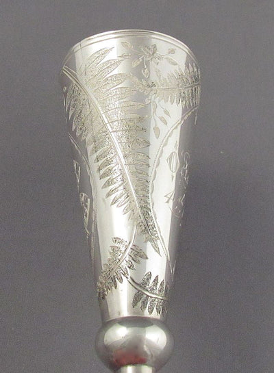 Victorian Silver Posy Holder - JH Tee Antiques