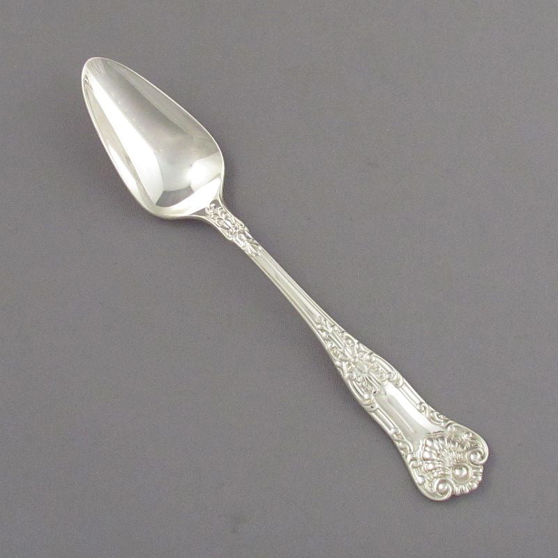8 Birks Queens Sterling Citrus Spoons - JH Tee Antiques