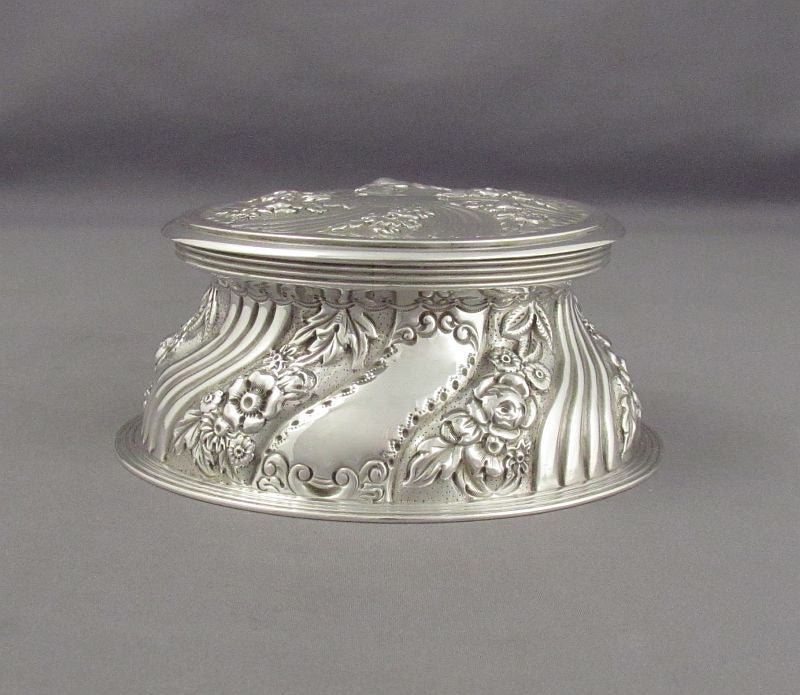 Victorian Sterling Silver Inkwell - JH Tee Antiques