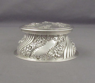 Victorian Sterling Silver Inkwell - JH Tee Antiques