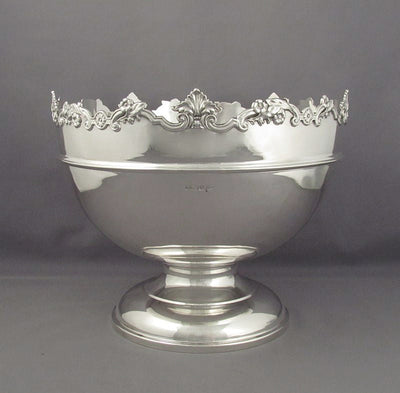 Edwardian Sterling Silver Punch Bowl - JH Tee Antiques