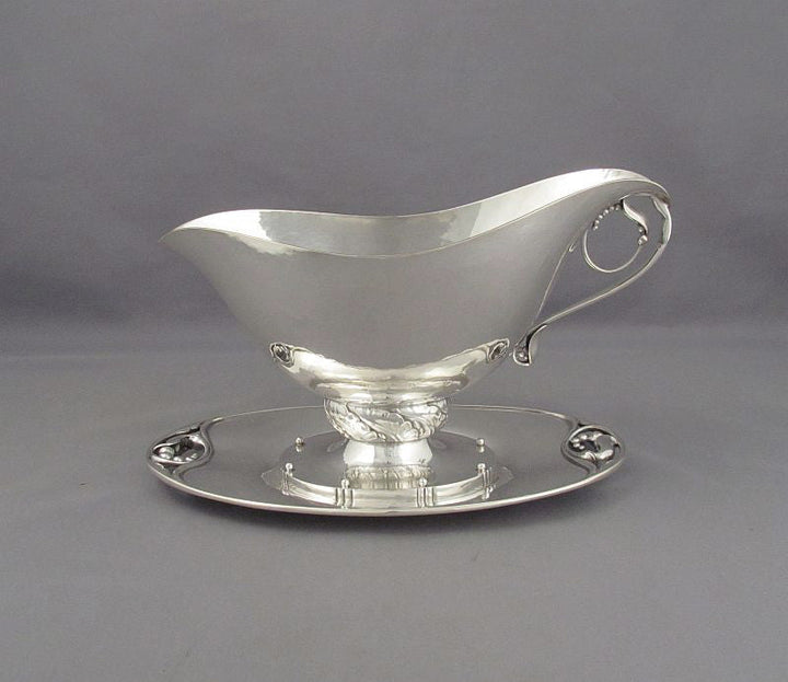 Georg Jensen Sterling Silver Sauce Boat 177 - JH Tee Antiques
