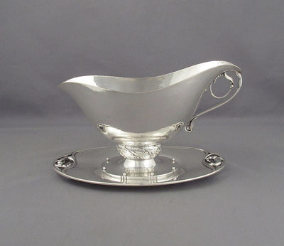 Georg Jensen Sterling Silver Sauce Boat 177 - JH Tee Antiques